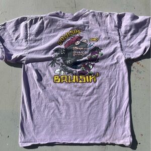 Women's ALAB T-Shirt Purple Cruisin Bruisin Art L Streetwear Cartoon Skate City